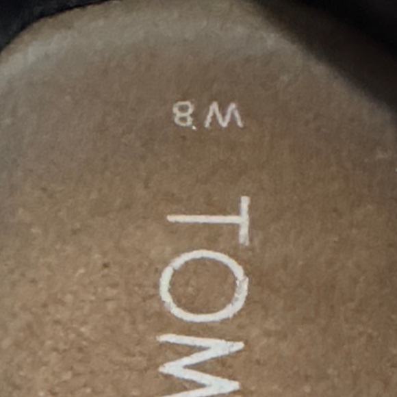 TOMS Wedge Espadrille Sandals-8-Black-Velcro Ankle Strap-Peep Toe-Cloth Uppers - Picture 14 of 16